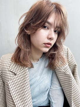 アイティー バイ アルバム 中野店(IT by ALBUM) ミディアムレイヤー_くすみブルーテラコッタ_8820