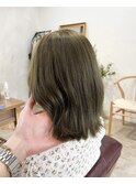 [ALLY松村]ブリーチなしオリーブベージュ