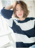 mod's姪浜/外国人風抜け感ふんわりカールイメチェン金髪ボブg