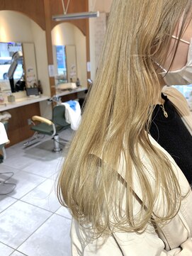 ネオリーブカフ 鶴ヶ峰店(Neolive caff) ケアブリーチ×ハニーベージュ