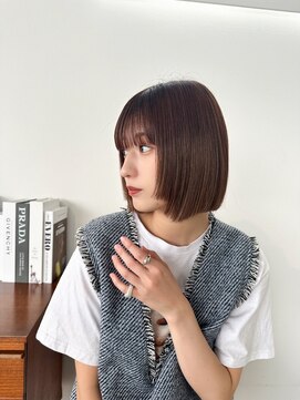 ラフィス ヘアー シュヴァル 熊本店(La fith hair cheval) 【La fith】ぱつっとボブ×ニュアンスカラー
