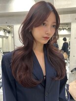 サイン 表参道(SIGN)&nbsp;韓国ヘアイメチェンハッシュカット似合わせカットレッドブラウン