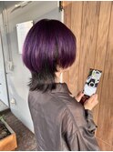 ショートウルフ×パープルブラック