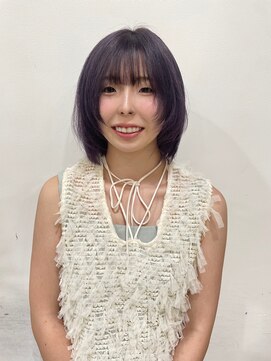 ゼスト 吉祥寺店(ZEST) ラベンダーグレージュ/顔まわりレイヤー/韓国ボブ　吉祥寺桜