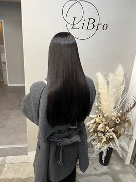 リブロ(LiBro) 暗めカラーダークアッシュネビージュくすみブルー黒髪グレージュ