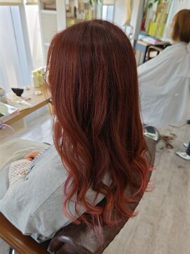 ファイン 三笠店(Fine) 20代30代ダブルカラーレッドブラウングラデーション透明感