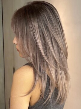 ヘアーサロングランデ(HAIR SALON GRANDE) ハイライトカラーミルクティーベージュレイヤーカット