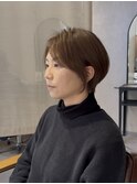 20代30代40代50代/大人可愛いショートボブ/モカブラウン