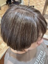 アイニ 河内小阪店(aini)&nbsp;白髪ぼかしカラー白髪ぼかしハイライト大人ショート30、40、50代