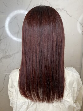 アヴァンスクロス あべのルシアス店(AVANCE.CROSS) ワインレッド×艶髪