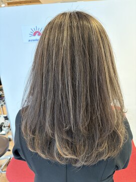 アズールサン 草加西口店(azule-sun) コントラストハイライトカラー,白髪ぼかし,ベージュカラー/草加