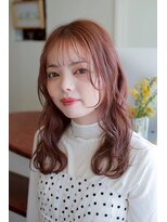 ヘアラウンジ アンリオ(hair lounge an rio)&nbsp;透け感ピンクブラウンミディ