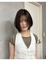 ヌル ヘア デザイン(nullus hair desigh)&nbsp;レイヤーボブ×オリーブブラウン