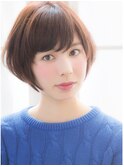 【aRietta】斜め前髪で小顔効果抜群ショート★丸みショートボブ