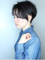 ラウンジ モリオ イケブクロ(Lounge MORIO Ikebukuro) 【morio池袋】黒髪センターパートマッシュショート