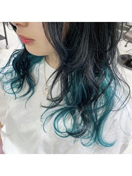 トルネード(TORNADO) インナーカラー　ターコイズブルーグリーン　アクセサリーカラー