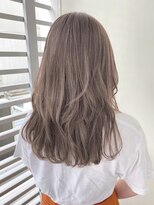 【Zina】イメチェン毛先パーマ耳かけ×フォギーベージュ