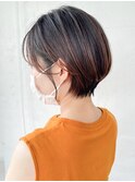 ナチュラルショート_マッシュショートフェザーバング_ba337371