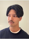 前下がりセンターパート