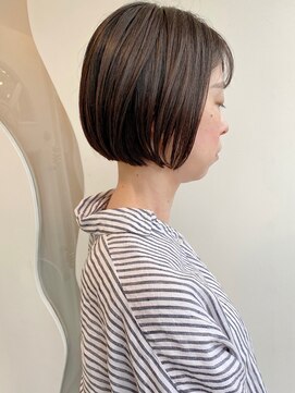 モリオ フロム ロンドン 大宮2号店(morio from London) 【なかじま ひびき】ナチュラルミニボブ