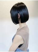 《knit銀座》大人黒髪20代30代40代ショートボブ丸み前下がり