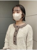 イヤリングカラー ベージュカラー ボブ 担当熊倉
