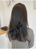 ロングレイヤー×グレージュ