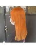 #オレンジカラー#夏カラー#ケアブリーチ