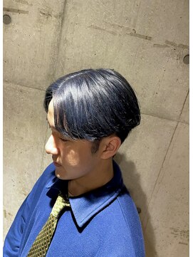 ブランシェ 西松山店 ブルーブラック×カルマパーマ