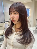 サイン 渋谷(SIGN)&nbsp;ザクザクレイヤーカット巻き方簡単ミディアムロング韓国表参道