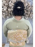 訪問着☆着付け＋ヘアセット　￥13,200～