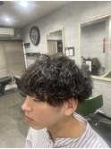 滋賀/南草津/メンズ美容室/波巻きツイストスパイラルパーマ
