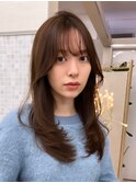 レイヤーカット/前髪カット/くびれヘア/ウエットヘア/髪質改善