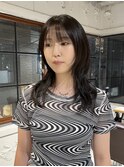 【中澤彩乃】韓国風ロングレイヤーハッシュカット暗髪透明感前髪