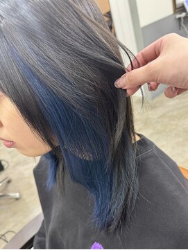 アジールヘア 北千住駅西口店(agir hair) ブルーイヤリングカラーイルミナカラー北千住