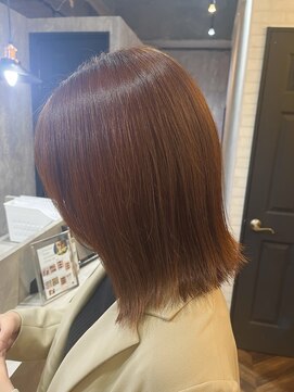 ジーナ 博多(Zina) 髪質改善カラー/オレンジブラウン/ブリーチなし