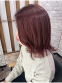 ブリーチ無し☆ワインレッド