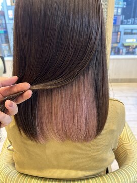 ビス ヘア アンド ビューティー 西新井店(Vis Hair＆Beauty) 透明感カラー★ダブルカラーブリーチピンク×ブラウン