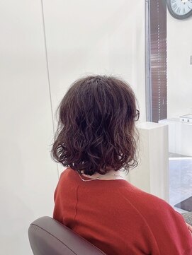 サウンドヘアデザイン(sound hair design) 長めボブのふわふわパーマスタイル☆