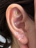 【耳:つぼジュエリー】 片耳5粒♪ ¥1760 (特殊パーツ片耳1つまで)