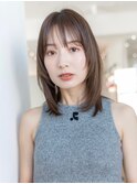 20代30代ミディアム顔周りレイヤーカット髪質改善トリートメント