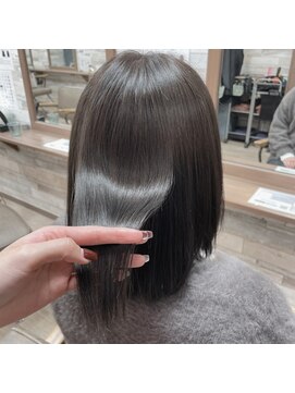 髪質改善×ブラックグレー