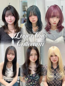 ベレーザシェルト(Beleza scelto) 17102ブリーチダブルカラーハッシュカットゆるふわミディアム