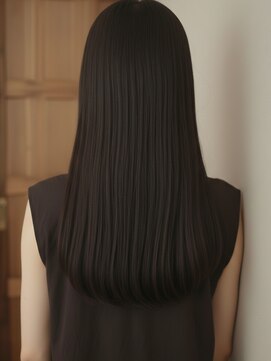 ハイレート ウニクス川越店(Hairate) 艶感ブラウン×縮毛矯正ストレートロングヘア20代30代川越