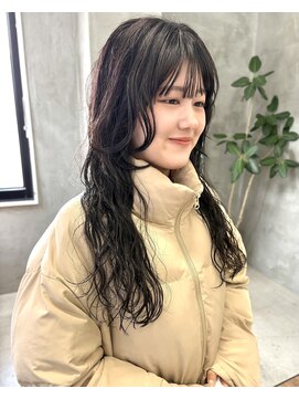 テトヘアー(teto hair) ロングウェーブパーマ　顔まわりレイヤースパイラルニュアンス