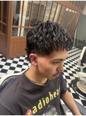 波巻きツイストスパイラルリバースセンターパートニュアンスパT