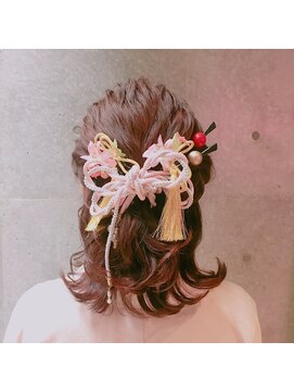 レイドバック(LAID BACK) 【LAID BACK 代官山】ボブの編み込みハーフアップ