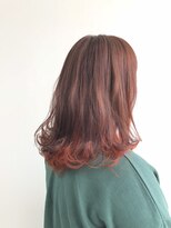ヘアメイク オブジェ(hair make objet) インナーカラー レッド