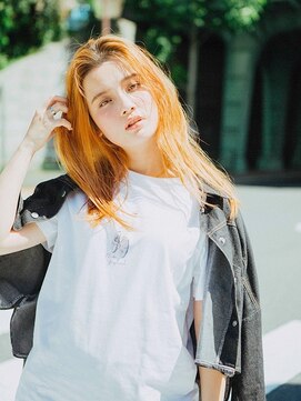 プロデュース 相模原店(Produce) センターパート♪ヌーディーカラー☆サラツヤロング