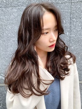 アイティー バイ アルバム 中野店(IT by ALBUM) ブラウンロング_エアリーミディショートパーマ_28227